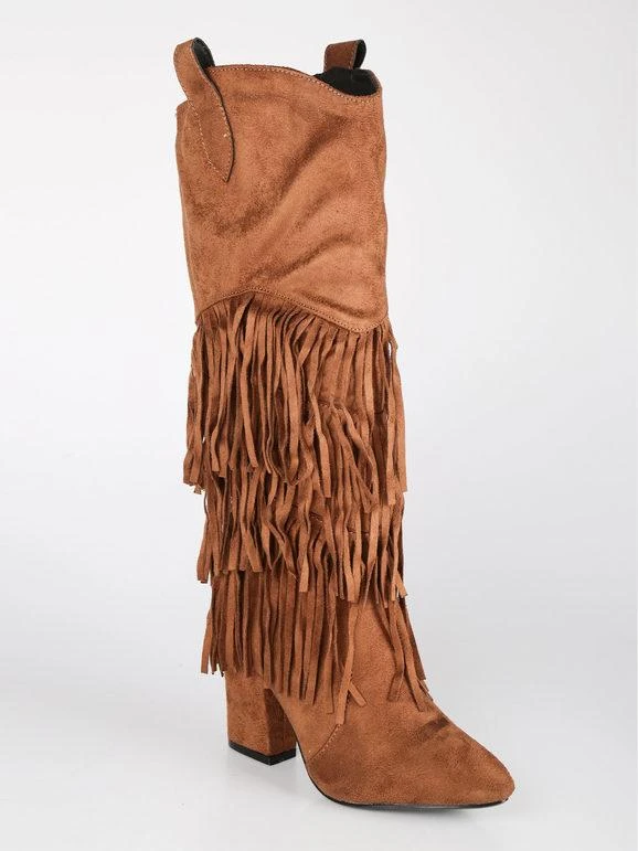 Martin Pescatore Stivali A Punta Con Tacco E Frange 2 Martin Pescatore Stivali A Punta Con Tacco E Frange - immagine 2