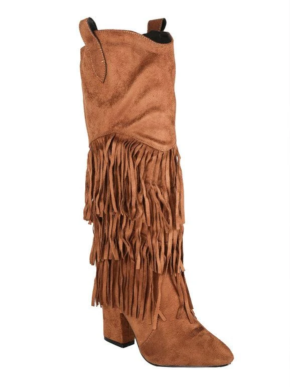 Martin Pescatore Stivali A Punta Con Tacco E Frange 6 Martin Pescatore Stivali A Punta Con Tacco E Frange - immagine 6