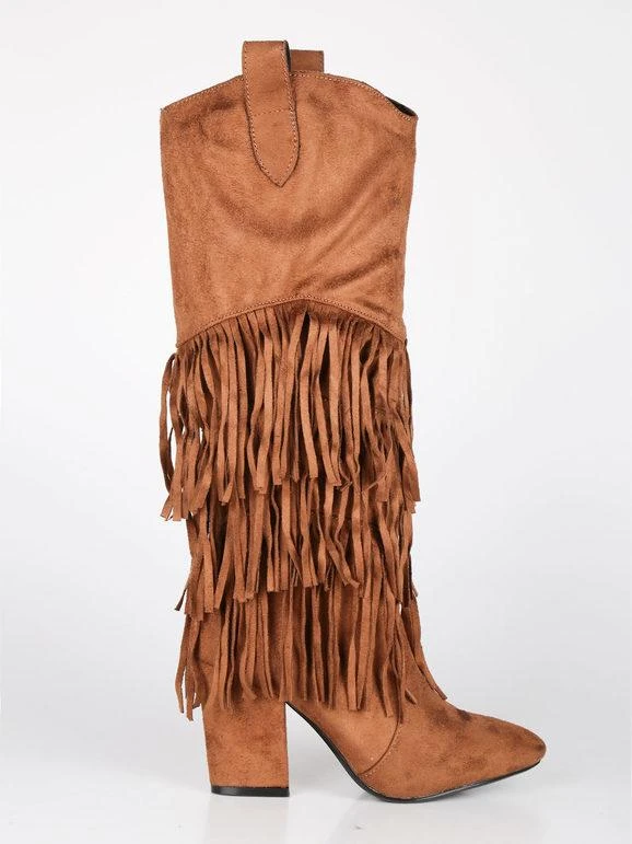 Martin Pescatore Stivali A Punta Con Tacco E Frange 4 Martin Pescatore Stivali A Punta Con Tacco E Frange - immagine 4