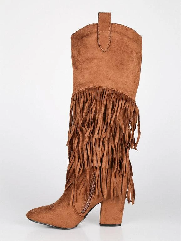 Martin Pescatore Stivali A Punta Con Tacco E Frange 5 Martin Pescatore Stivali A Punta Con Tacco E Frange - immagine 5