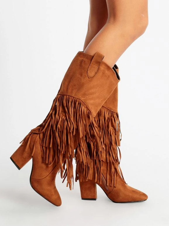 Martin Pescatore Stivali A Punta Con Tacco E Frange 1 Martin Pescatore Stivali A Punta Con Tacco E Frange