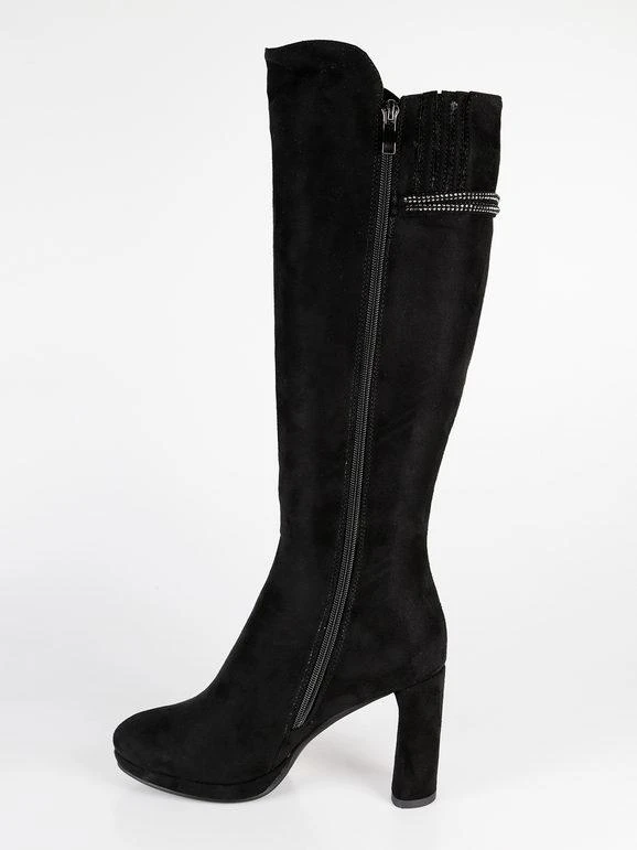 Laura Biagiotti Stivali Al Ginocchio Neri Con Tacco Largo 4 Laura Biagiotti Stivali Al Ginocchio Neri Con Tacco Largo - immagine 4