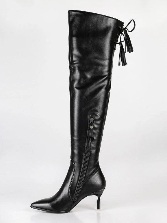 Braccialini Stivali Alti A Punta Con Tacco Trasparente 4 Braccialini Stivali Alti A Punta Con Tacco Trasparente - immagine 4