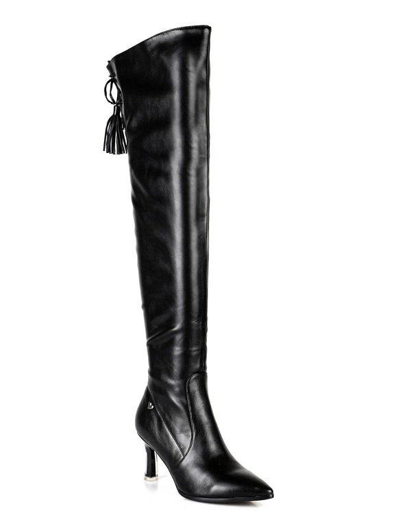 Braccialini Stivali Alti A Punta Con Tacco Trasparente 10 Braccialini Stivali Alti A Punta Con Tacco Trasparente - immagine 10