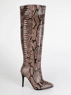 Laura Biagiotti Stivali Alti Animalier A Punta Con Tacco -Laura Biagiotti Italia stivali alti animalier a punta con tacco 397042