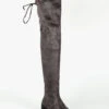 Stivali Alti Donna Scamosciati - Grigio