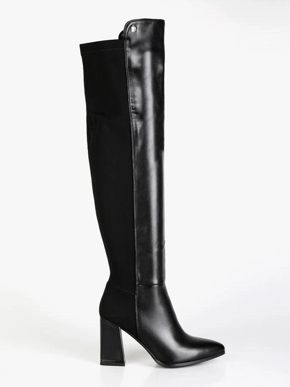 Laura Biagiotti Stivali Alti In Ecopelle E Tessuto 4 Laura Biagiotti Stivali Alti In Ecopelle E Tessuto - immagine 4