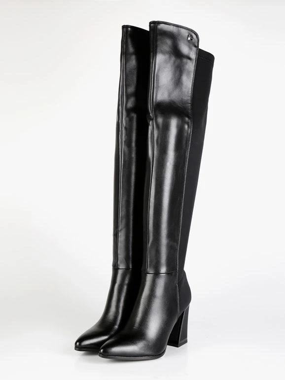 Laura Biagiotti Stivali Alti In Ecopelle E Tessuto 3 Laura Biagiotti Stivali Alti In Ecopelle E Tessuto - immagine 3