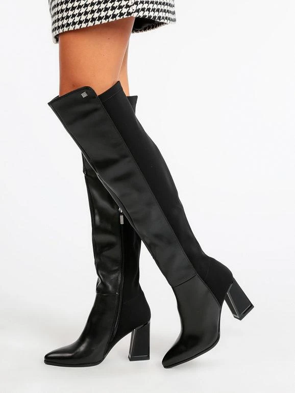 Laura Biagiotti Stivali Alti In Ecopelle E Tessuto 1 Laura Biagiotti Stivali Alti In Ecopelle E Tessuto