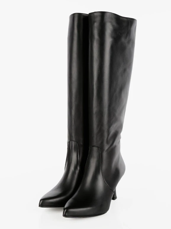 Solada Stivali Alti In Pelle Con Tacco 3 Solada Stivali Alti In Pelle Con Tacco - immagine 3
