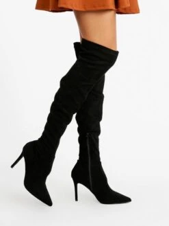 Vera Blum Stivali Alti Scamosciati Con Tacco A Spillo