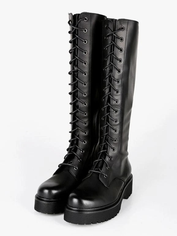 Dame Rose Stivali Alti Stringati Con Plateu 3 Dame Rose Stivali Alti Stringati Con Plateu - immagine 3