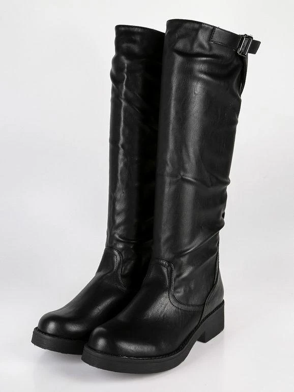 Queen Helena Stivali Arricciati Con Tacco Basso 3 Queen Helena Stivali Arricciati Con Tacco Basso - immagine 3