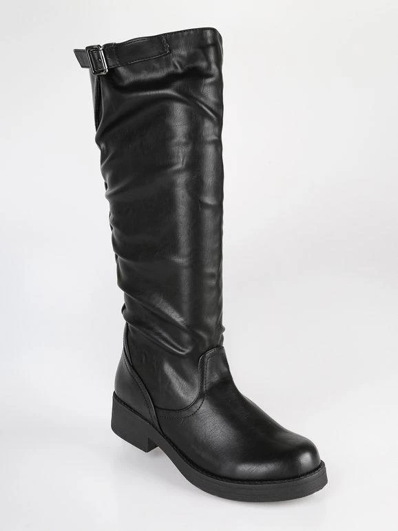 Queen Helena Stivali Arricciati Con Tacco Basso 2 Queen Helena Stivali Arricciati Con Tacco Basso - immagine 2