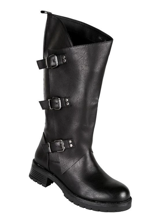 Dame Rose Stivali Biker Con Fibbie 5 Dame Rose Stivali Biker Con Fibbie - immagine 5