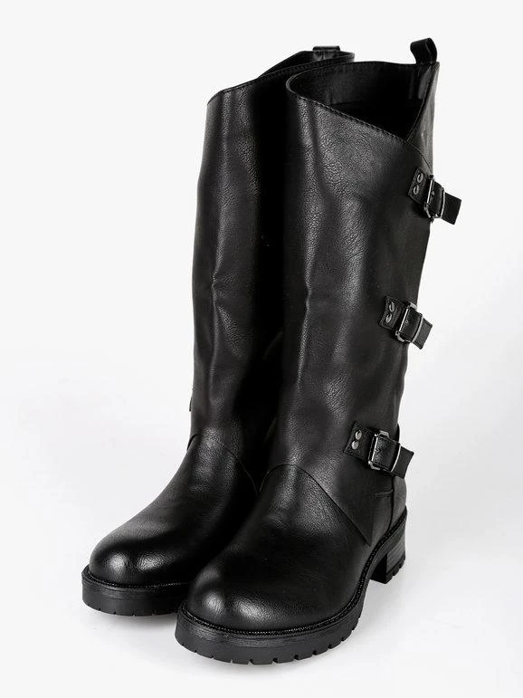 Dame Rose Stivali Biker Con Fibbie 2 Dame Rose Stivali Biker Con Fibbie - immagine 2