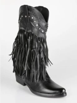 Martin Pescatore Stivali Camperos A Punta Con Frange