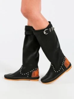 Stivali Con Borchie - Nero