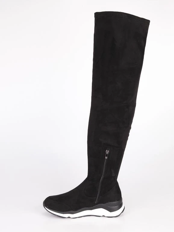 Solada Stivali Con Gambale Alto In Tessuto Scamosciato 4 Solada Stivali Con Gambale Alto In Tessuto Scamosciato - immagine 4