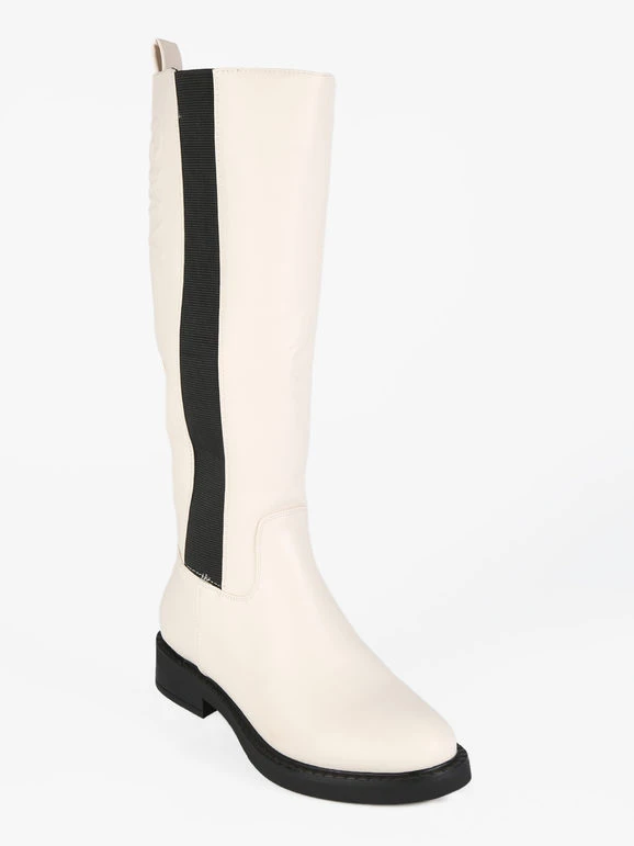 Stivali Da Donna Con Cerniera - Beige 2 Stivali Da Donna Con Cerniera - Beige - immagine 2