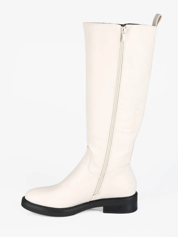 Stivali Da Donna Con Cerniera - Beige 5 Stivali Da Donna Con Cerniera - Beige - immagine 5