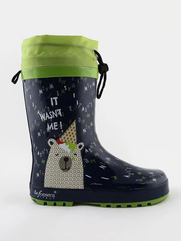 Stivali Da Pioggia In Gomma - Verde/ Blu 3 Stivali Da Pioggia In Gomma - Verde/ Blu - immagine 3