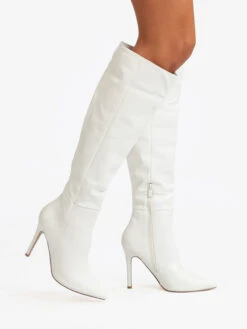 Stivali Donna Con Tacco A Spillo - Bianco