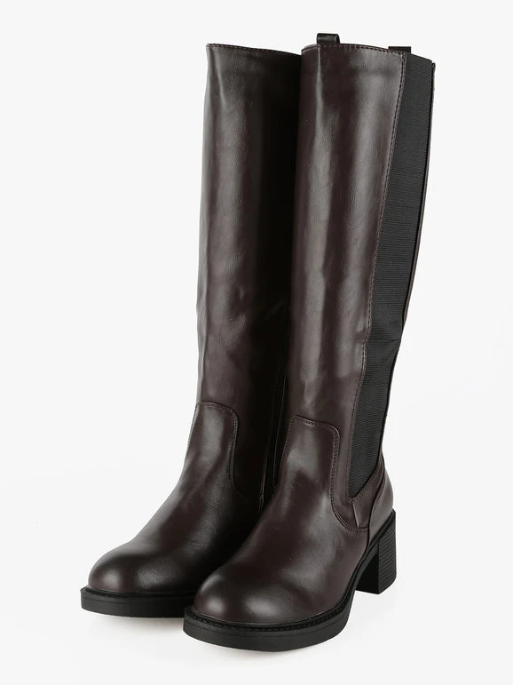 Stivali Donna Con Tacco - Moro 3 Stivali Donna Con Tacco - Moro - immagine 3