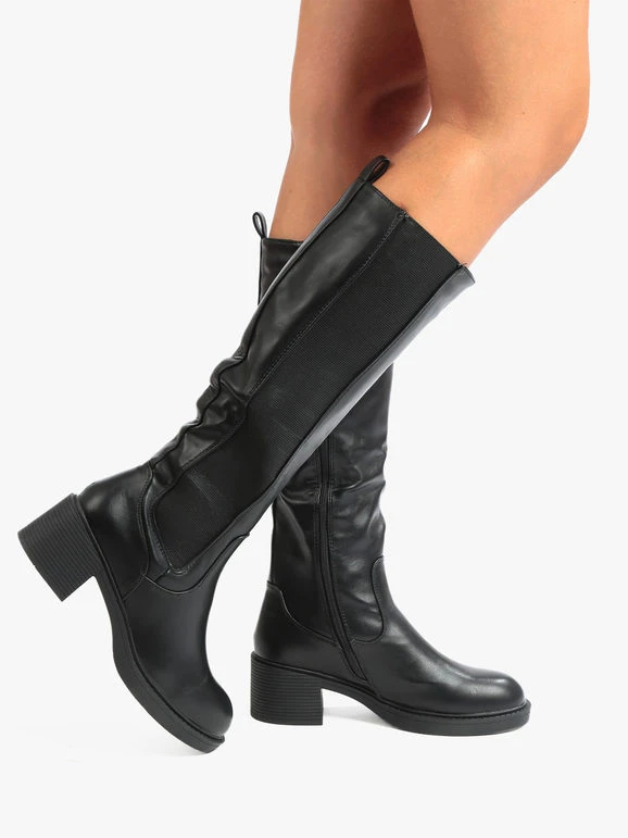 Stivali Donna Con Tacco - Nero 1 Stivali Donna Con Tacco - Nero