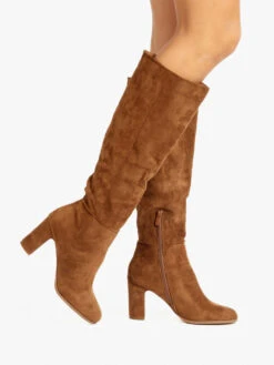 Stivali Donna Con Tacco - Cammello