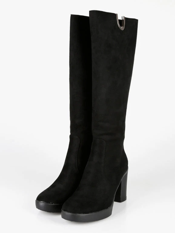 Gian Marco Venturi Stivali Donna Scamosciati Con Tacco E Plateau 3 Gian Marco Venturi Stivali Donna Scamosciati Con Tacco E Plateau - immagine 3