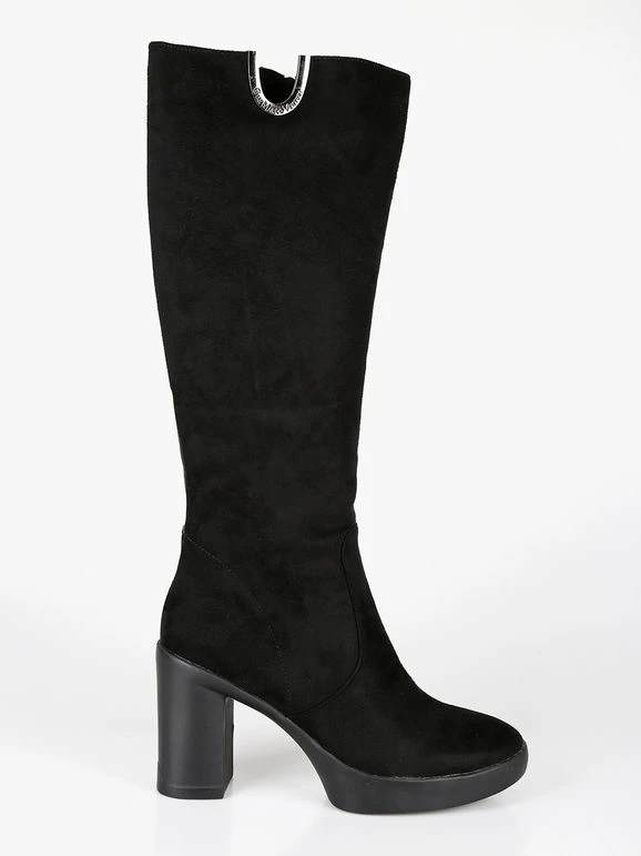 Gian Marco Venturi Stivali Donna Scamosciati Con Tacco E Plateau 4 Gian Marco Venturi Stivali Donna Scamosciati Con Tacco E Plateau - immagine 4