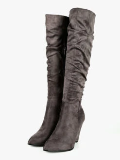 Stivali Donna Scamosciati Con Tacco - Grigio -Laura Biagiotti Italia stivali donna scamosciati con tacco 490739