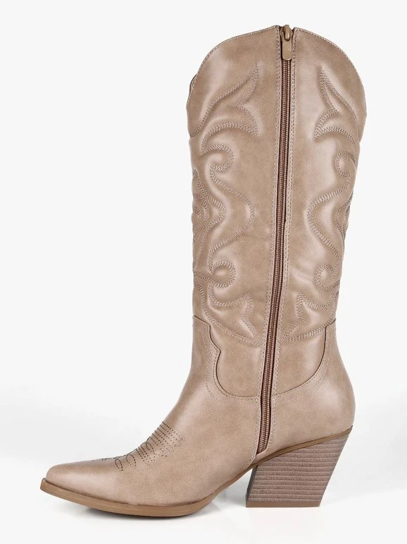 Stivali Donna Texani - Khaki 4 Stivali Donna Texani - Khaki - immagine 4