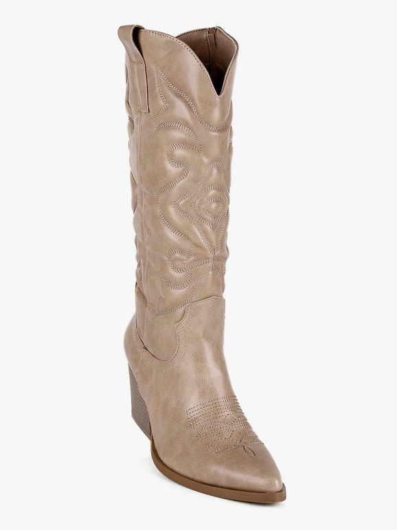 Stivali Donna Texani - Khaki 1 Stivali Donna Texani - Khaki