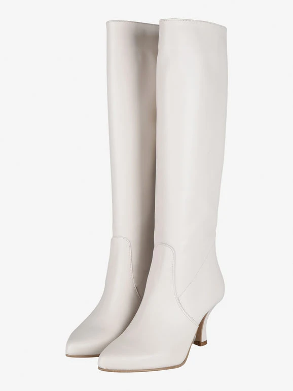 Solada Stivali In Pelle A Punta Con Tacco 2 Solada Stivali In Pelle A Punta Con Tacco - immagine 2