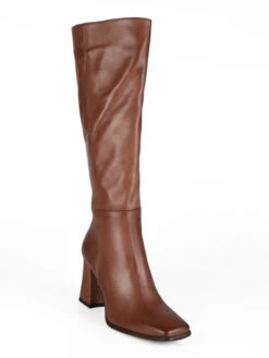 Stivali In Pelle A Punta Squadrata - Cuoio -Laura Biagiotti Italia stivali in pelle a punta squadrata 562516