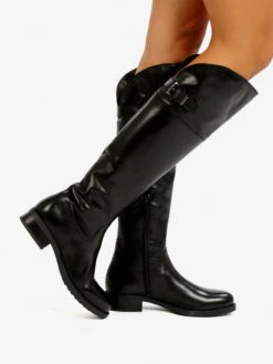 Queen Helena Stivali In Pelle Alti Da Donna