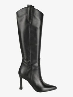 Stivali In Pelle Con Tacco E Ricamo - Nero -Laura Biagiotti Italia stivali in pelle con tacco e ricamo 608413