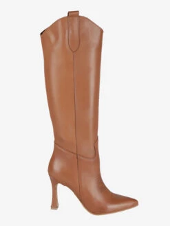 Stivali In Pelle Con Tacco E Ricamo - Cuoio 6 Stivali In Pelle Con Tacco E Ricamo - Cuoio -Laura Biagiotti Italia stivali in pelle con tacco e ricamo 608498