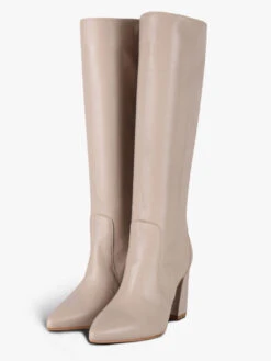 Stivali In Pelle Con Tacco - Taupe -Laura Biagiotti Italia stivali in pelle con tacco 519382