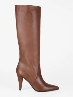 Stivali In Pelle Con Tacco - Cuoio -Laura Biagiotti Italia stivali in pelle con tacco 559841