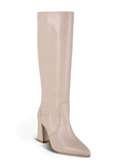 Stivali In Pelle Con Tacco - Taupe -Laura Biagiotti Italia stivali in pelle con tacco 597933