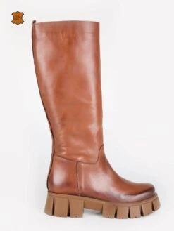 Stivali In Pelle Da Donna Con Suola Carrarmato - Marrone -Laura Biagiotti Italia stivali in pelle da donna con suola carrarmato 455231