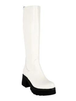 MADE IN ITALY Stivali In Pelle Da Donna Con Tacco E Plateau - Bianco 9 MADE IN ITALY Stivali In Pelle Da Donna Con Tacco E Plateau - Bianco -Laura Biagiotti Italia stivali in pelle da donna con tacco e plateau 598971