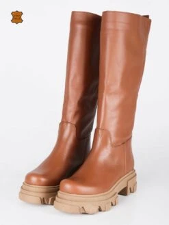 MADE IN ITALY Stivali In Pelle Da Donna - Cuoio -Laura Biagiotti Italia stivali in pelle da donna 407472