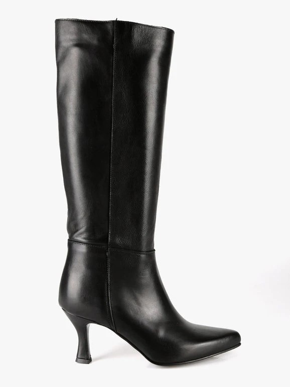 Stivali In Pelle Da Donna - Nero 3 Stivali In Pelle Da Donna - Nero - immagine 3