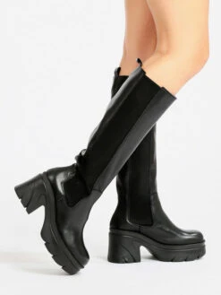 Dolce Moda Stivali In Pelle Donna Con Tacco E Plateau