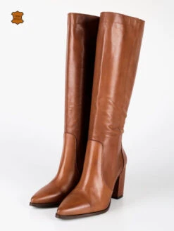 MADE IN ITALY Stivali In Pelle Donna Con Tacco - Cuoio -Laura Biagiotti Italia stivali in pelle donna con tacco 470223