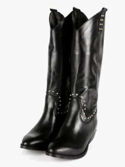 Stivali In Pelle Donna Texani Con Borchie - Nero 7 Stivali In Pelle Donna Texani Con Borchie - Nero -Laura Biagiotti Italia stivali in pelle donna texani con borchie 519247